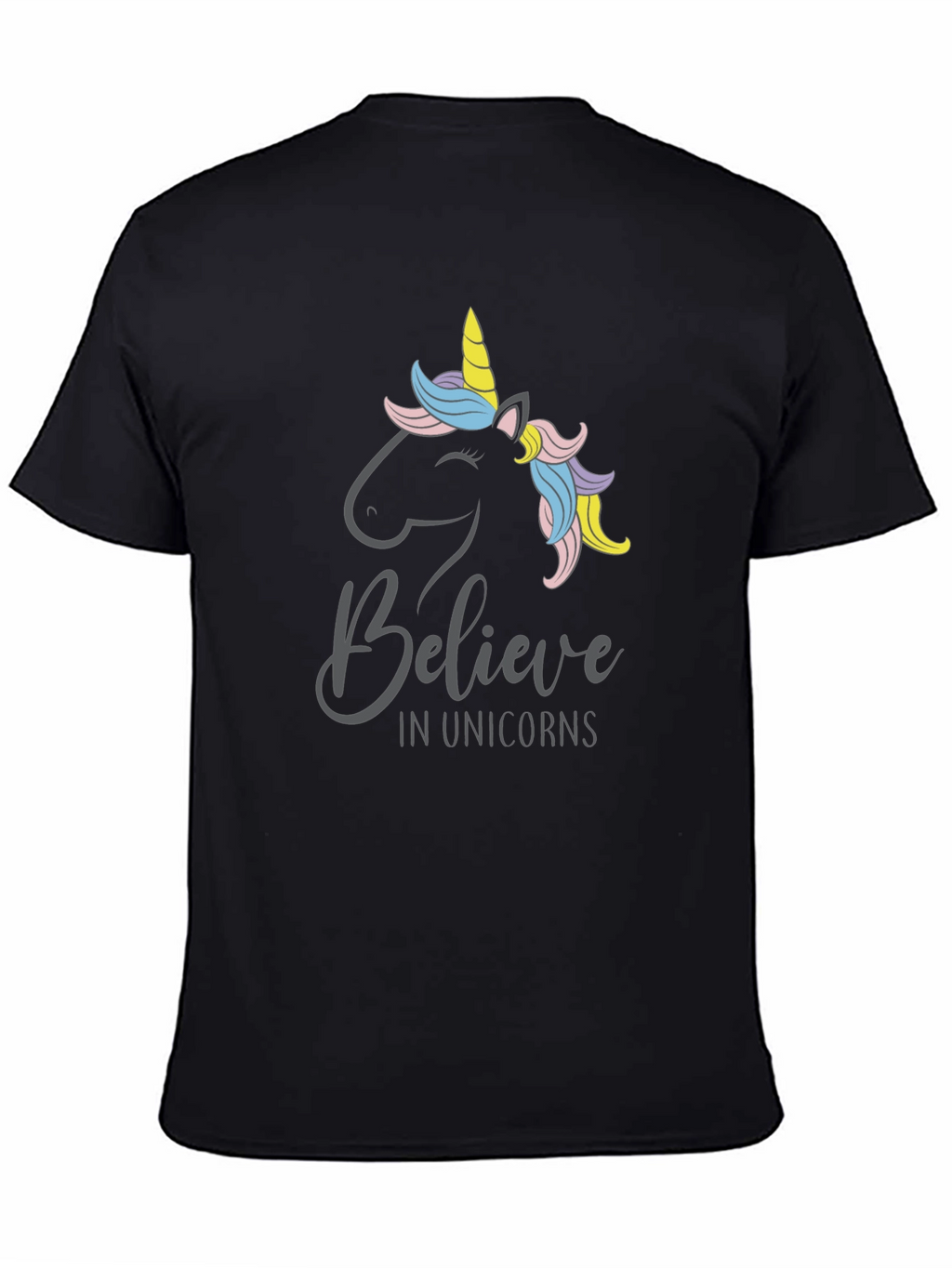Believe In Unicorns T-Shirt - Black