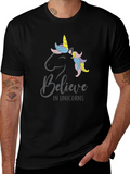 Believe In Unicorns T-Shirt - Black