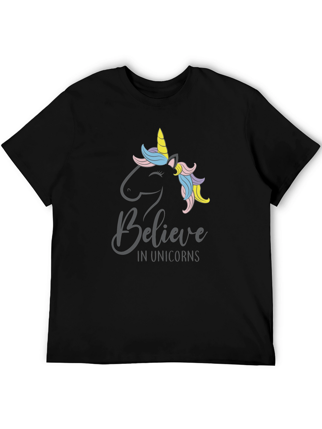 Believe In Unicorns T-Shirt - Black