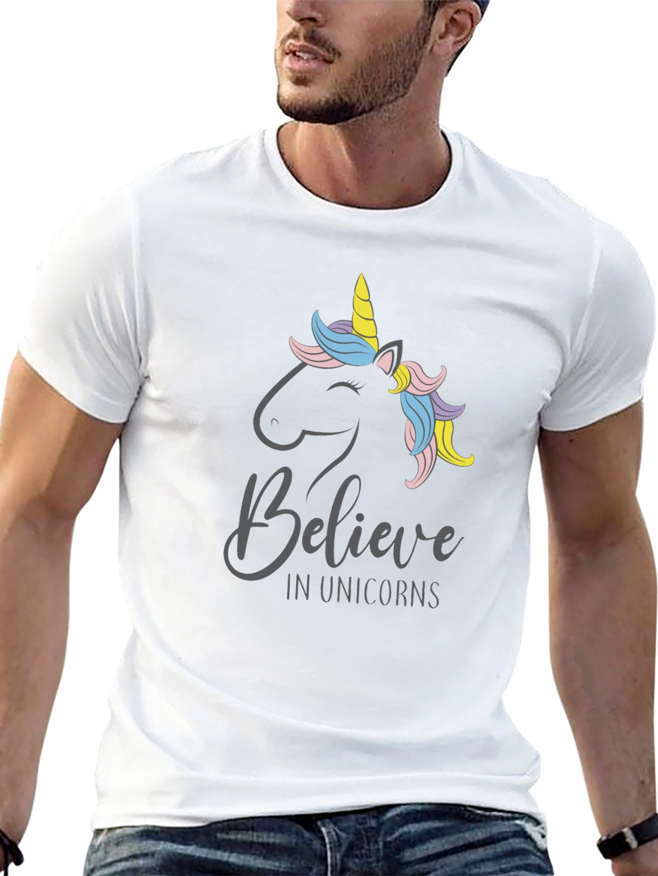 Believe In Unicorns T-Shirt - Black