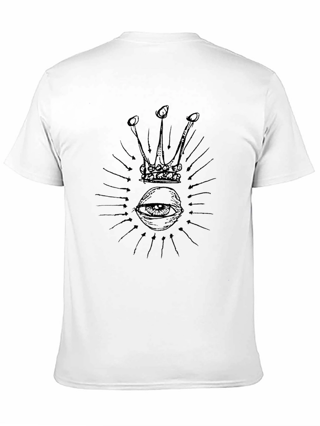 Eye & Crown Graphic Tee - Black Cotton Blend