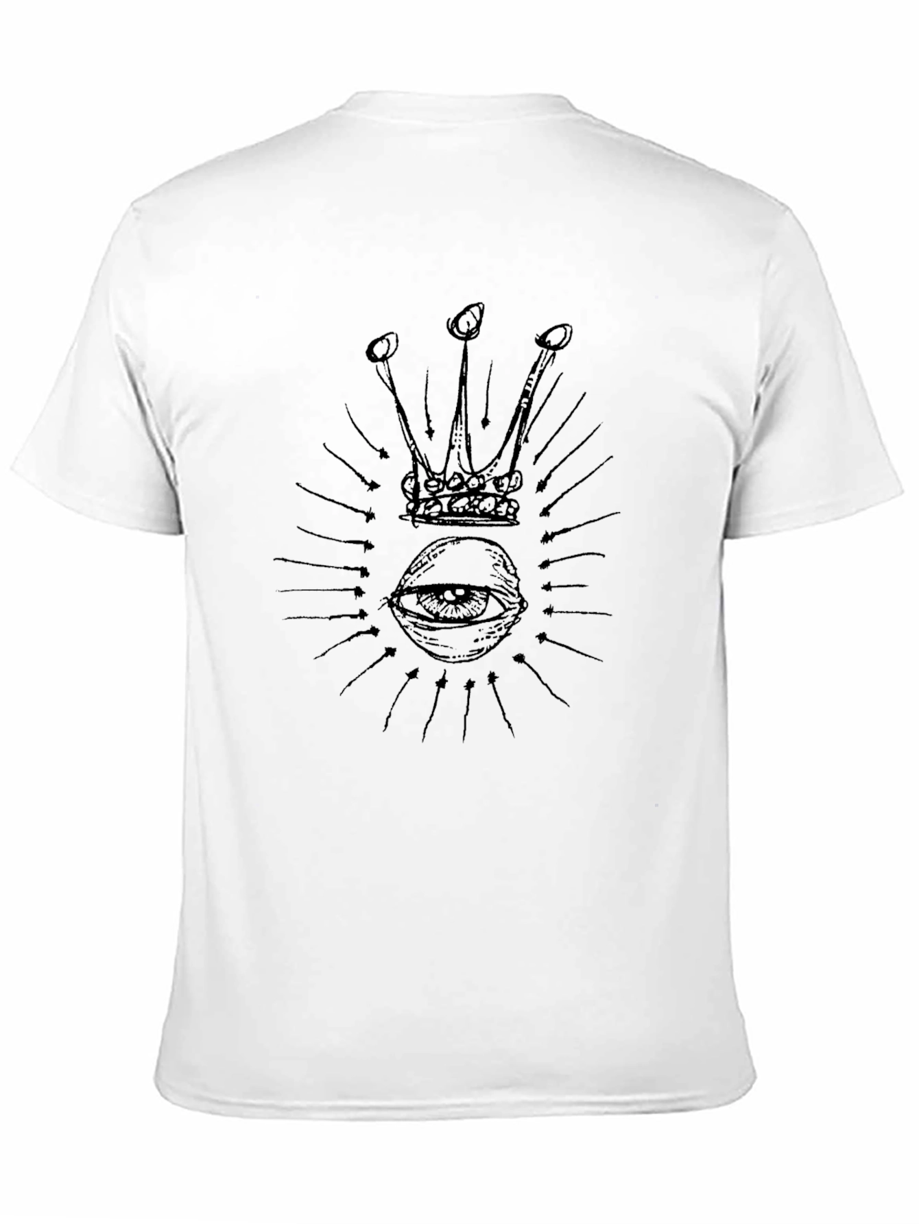 Eye & Crown Graphic Tee - Black Cotton Blend