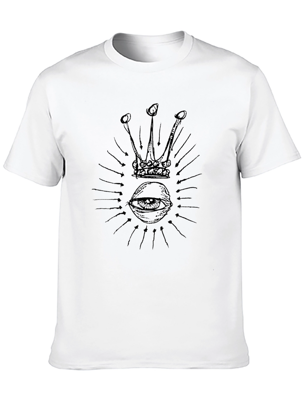 Eye & Crown Graphic Tee - Black Cotton Blend