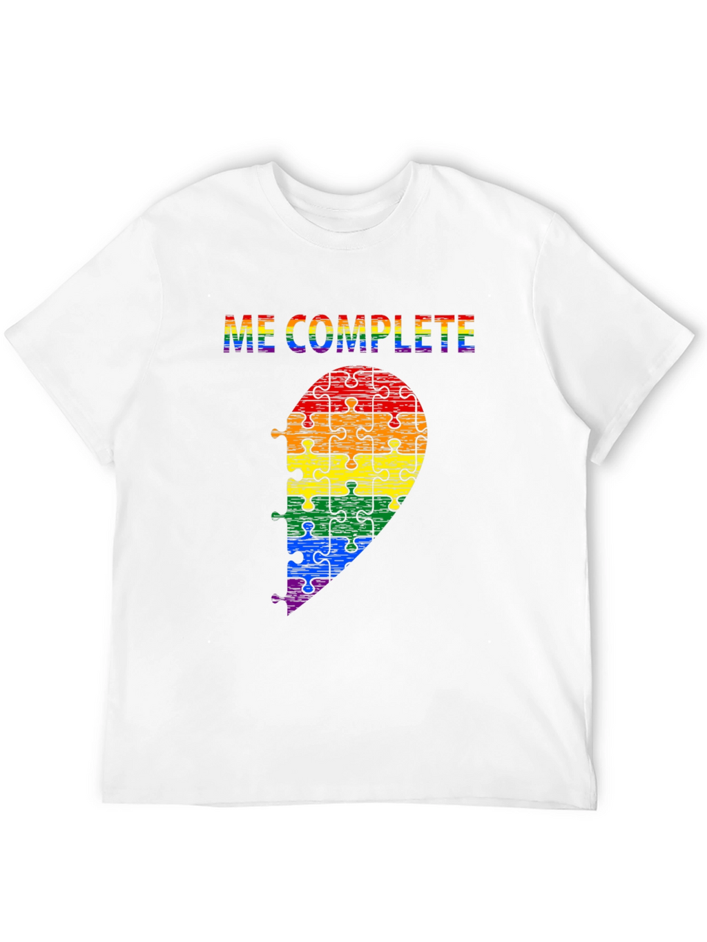 Me Complete LGBTQ Rainbow Puzzle Piece T-Shirt