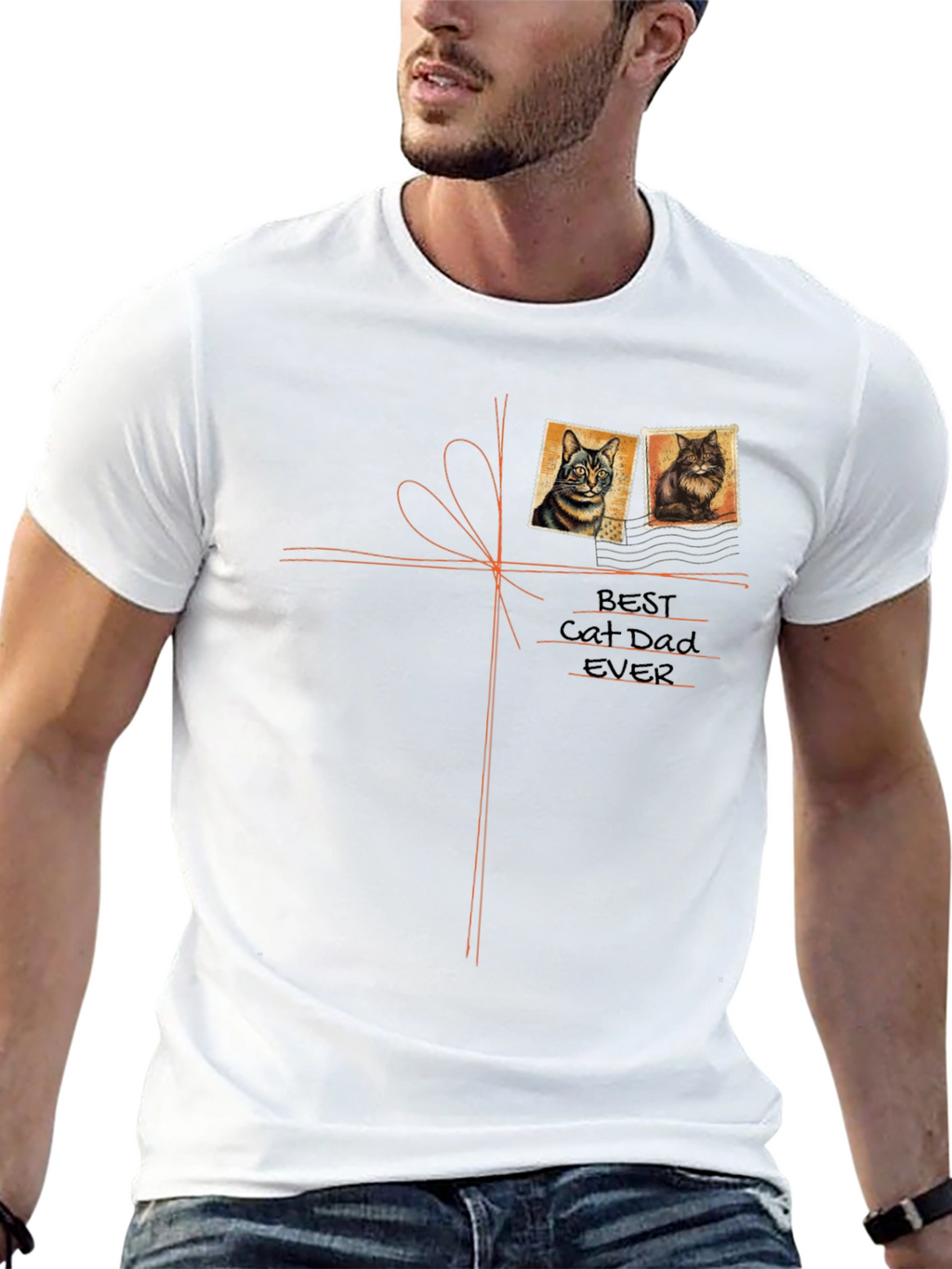 Best Cat Dad Ever Black T-Shirt