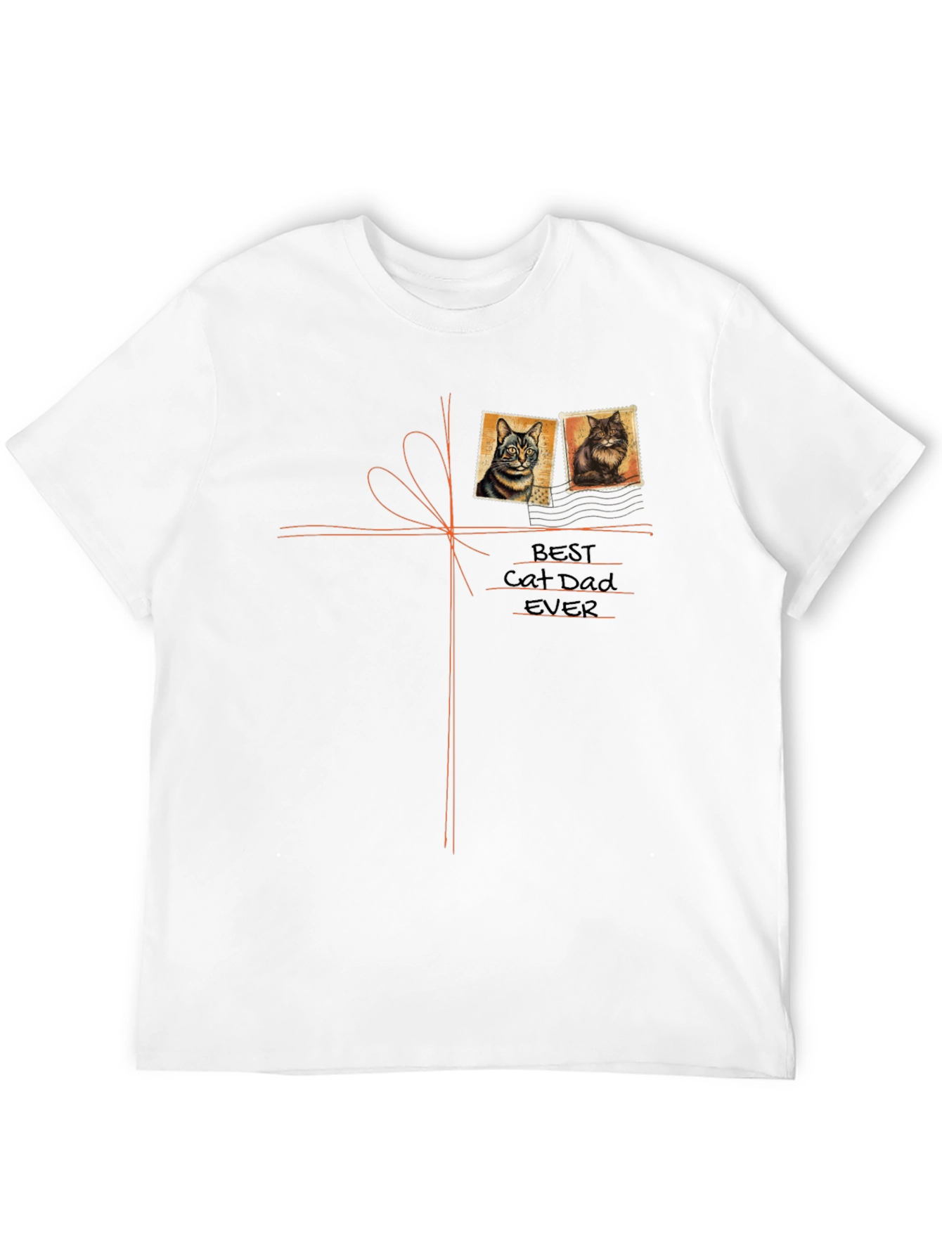 Best Cat Dad Ever Black T-Shirt
