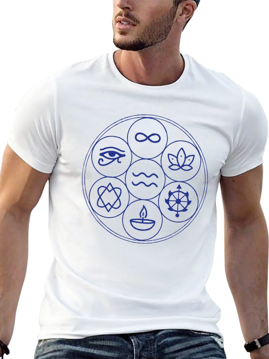 Mystic Symbols Graphic T-Shirt - Black