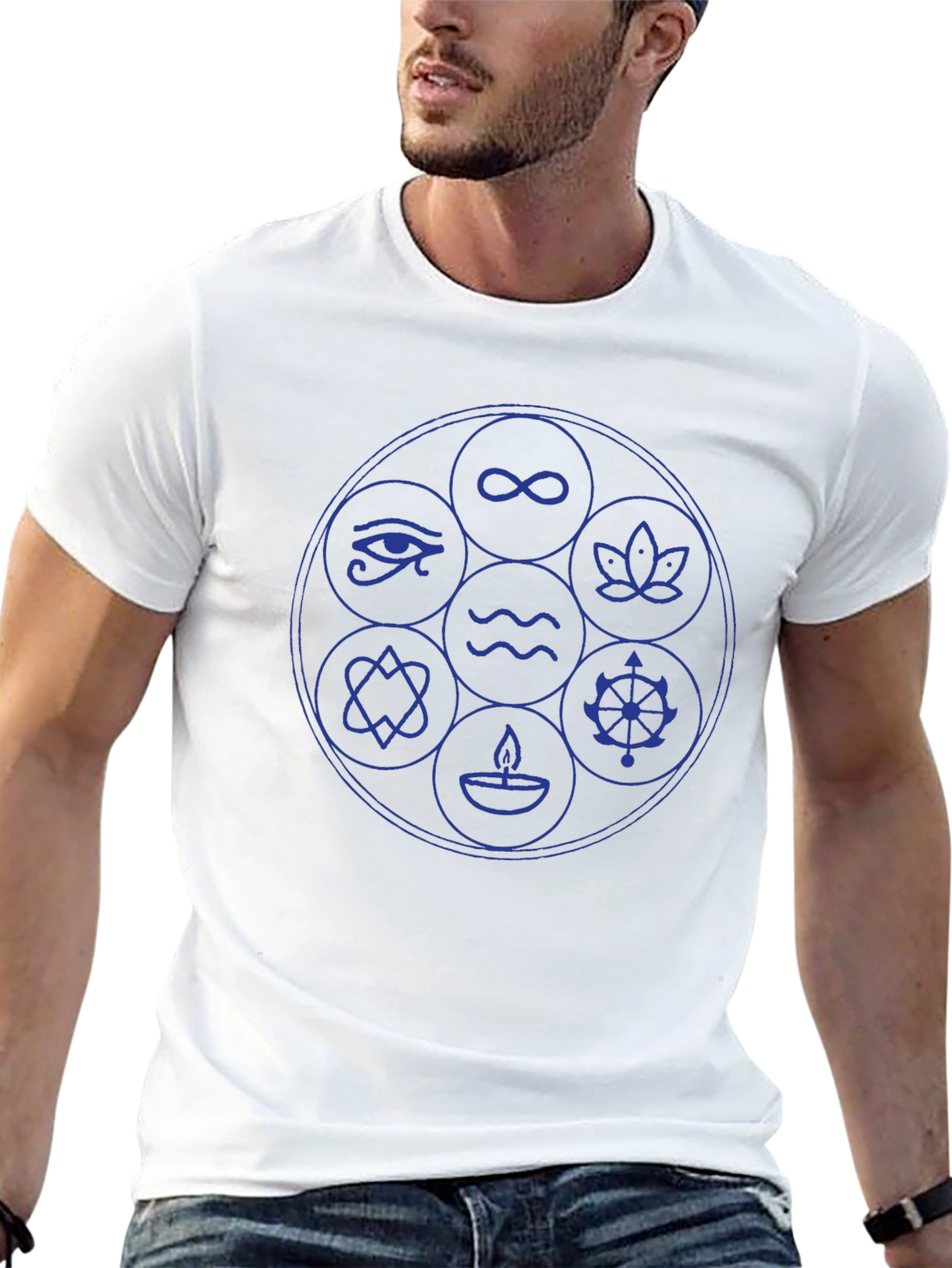 Mystic Symbols Graphic T-Shirt - Black