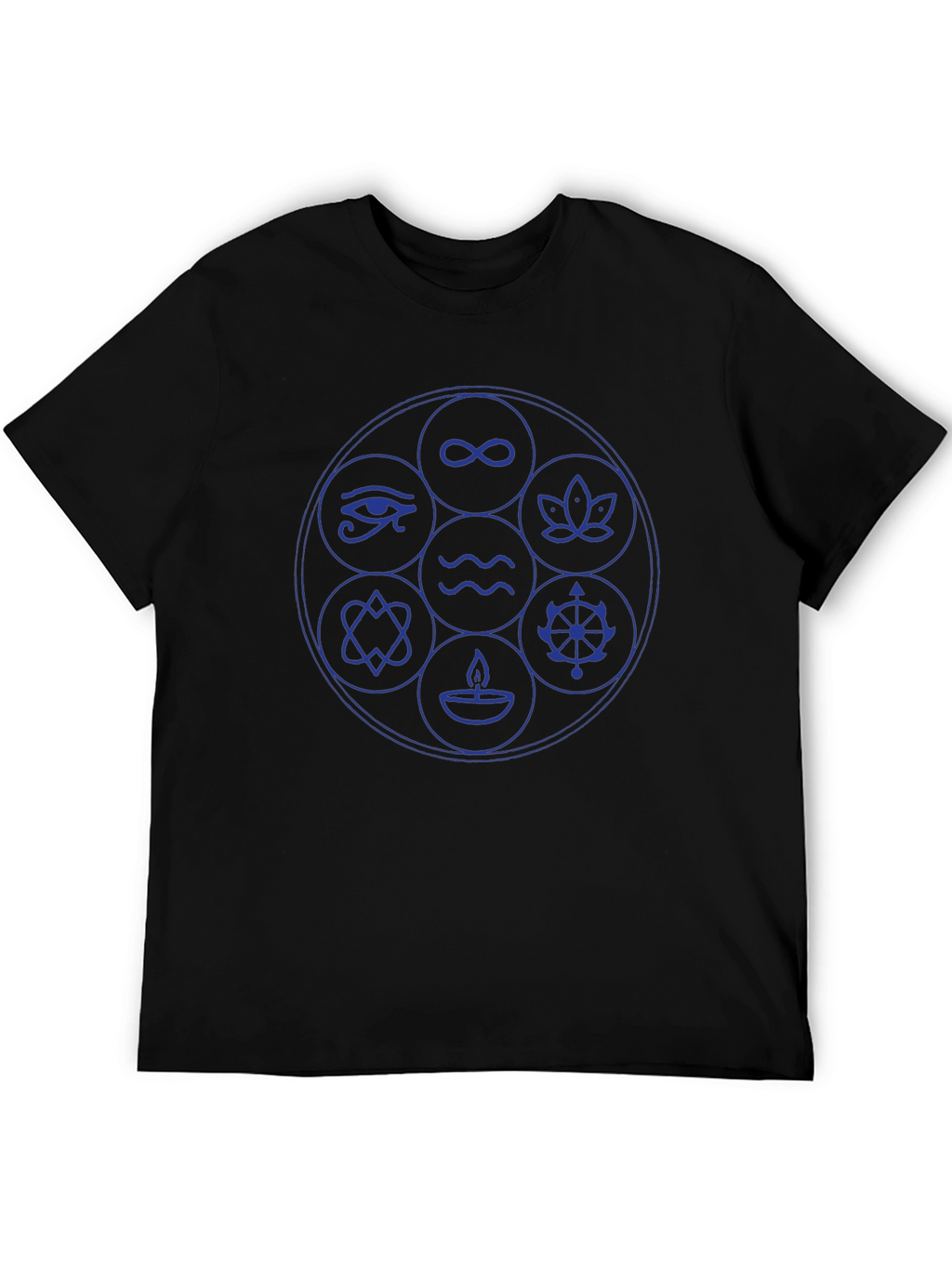 Mystic Symbols Graphic T-Shirt - Black