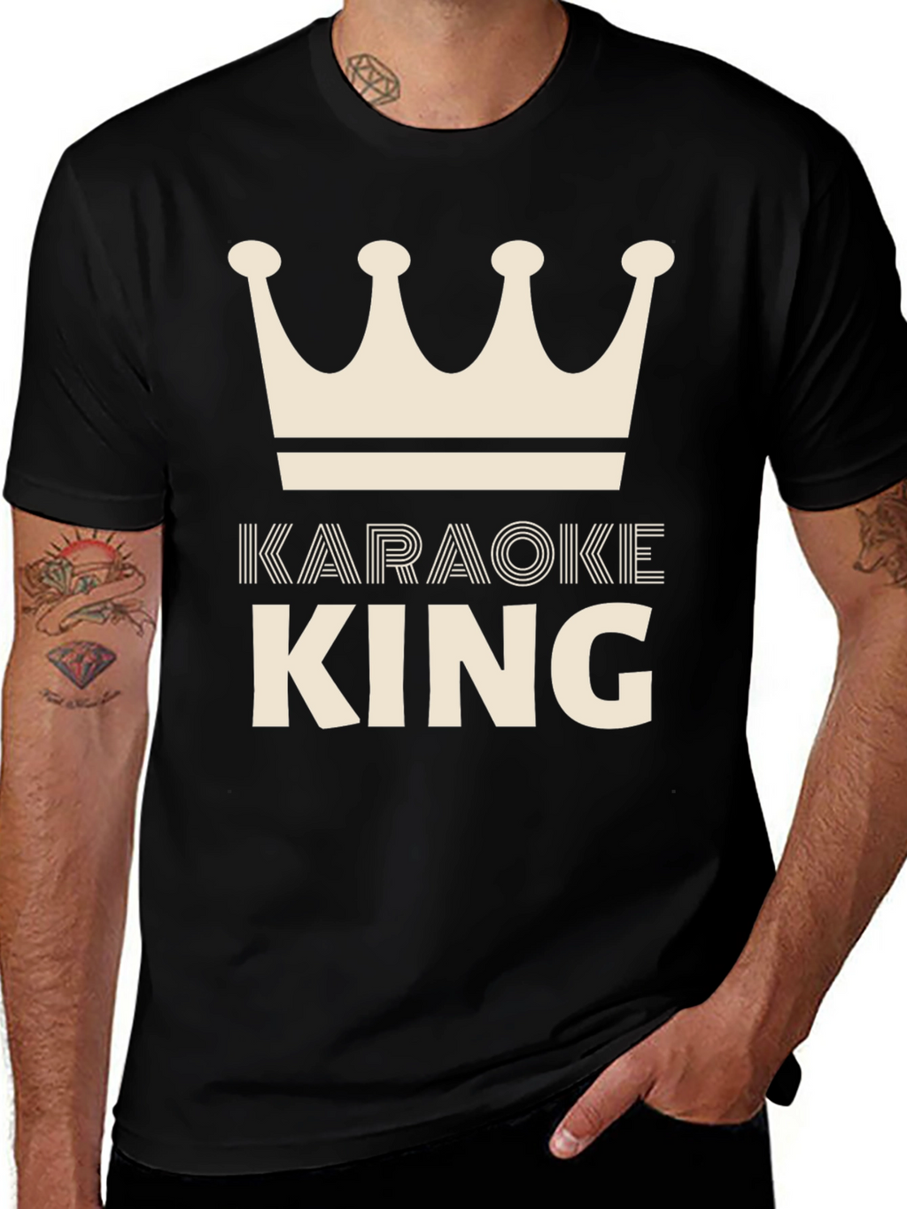 Karaoke King T-Shirt - Crown Graphic Tee