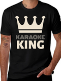 Karaoke King T-Shirt - Crown Graphic Tee