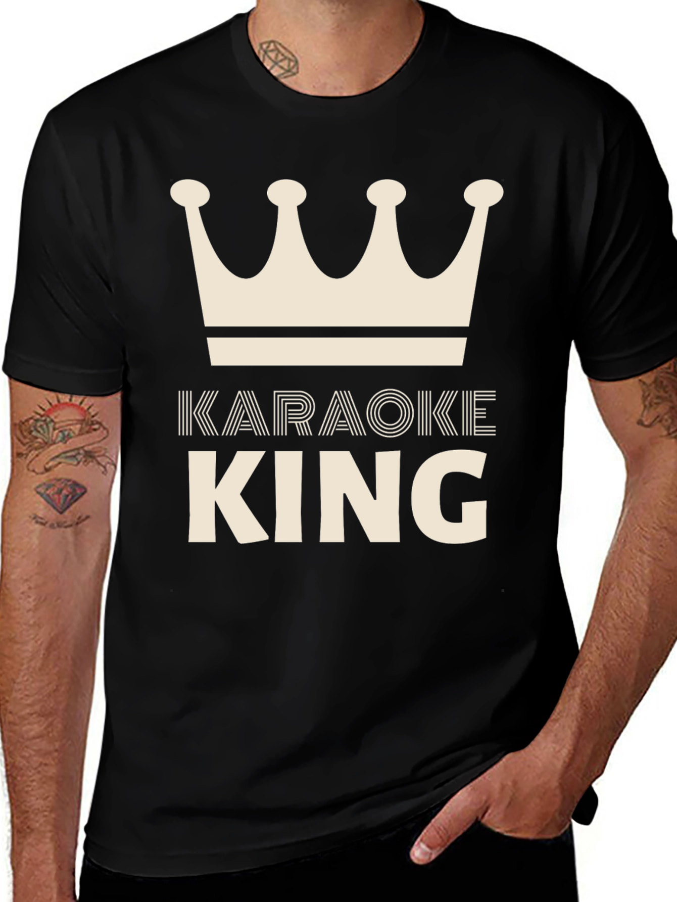 Karaoke King T-Shirt - Crown Graphic Tee