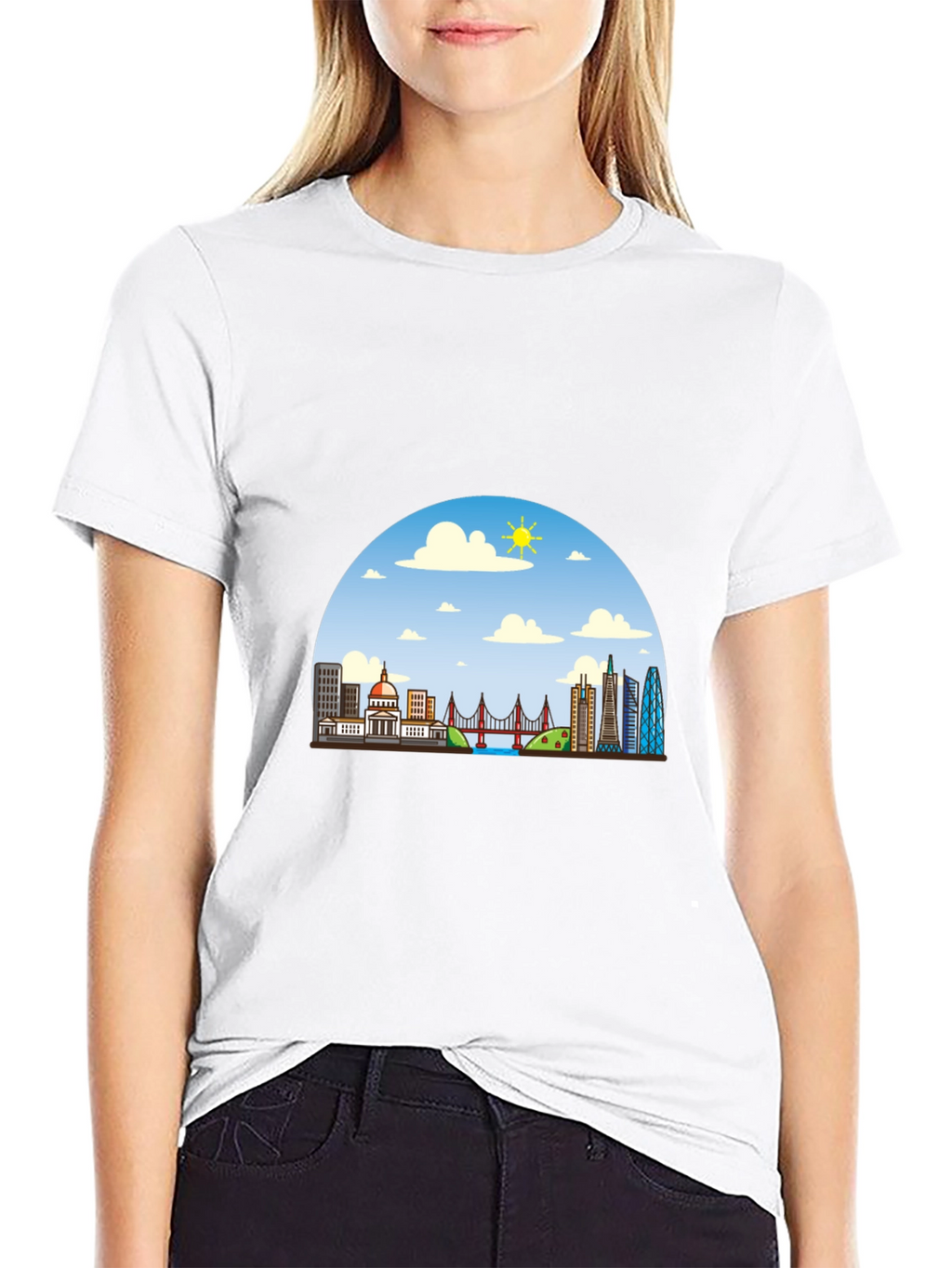 City Skyline Graphic Tee - Black