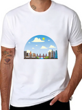 City Skyline Graphic Tee - Black
