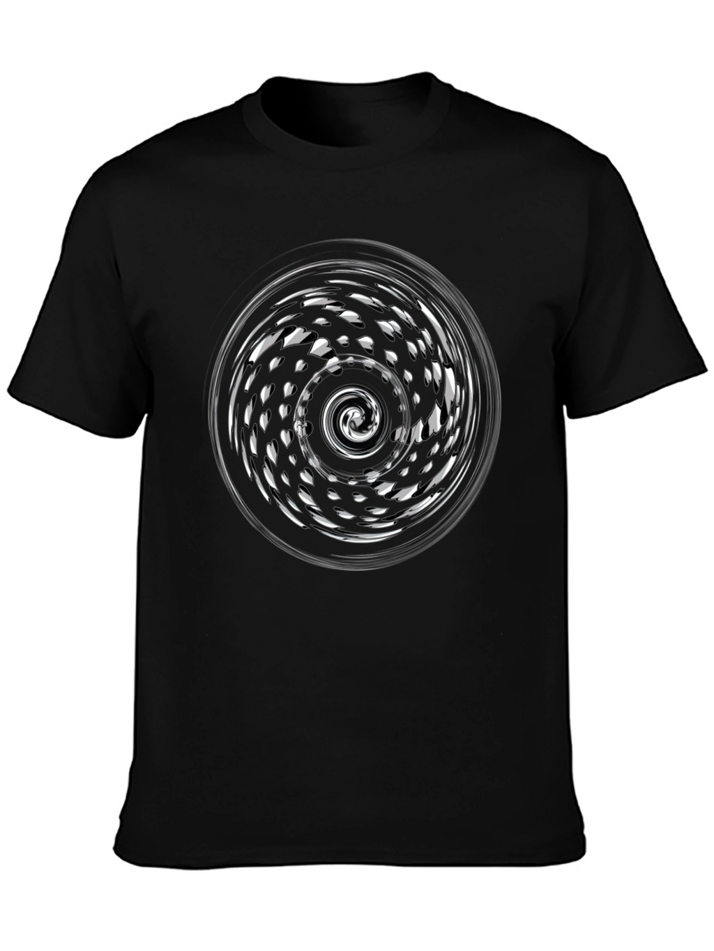 Abstract Swirl Graphic T-Shirt - Stylish Mens Tee