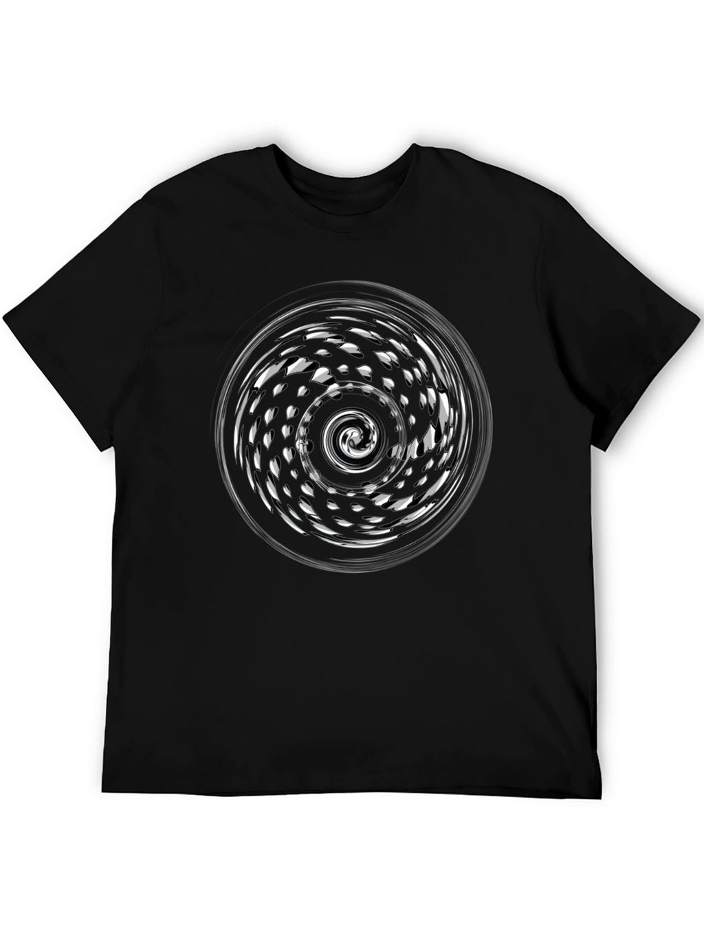 Abstract Swirl Graphic T-Shirt - Stylish Mens Tee
