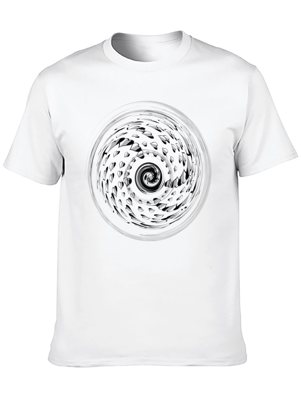 Abstract Swirl Graphic T-Shirt - Stylish Mens Tee