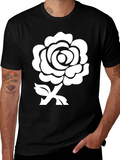 Rose Graphic Black T-Shirt