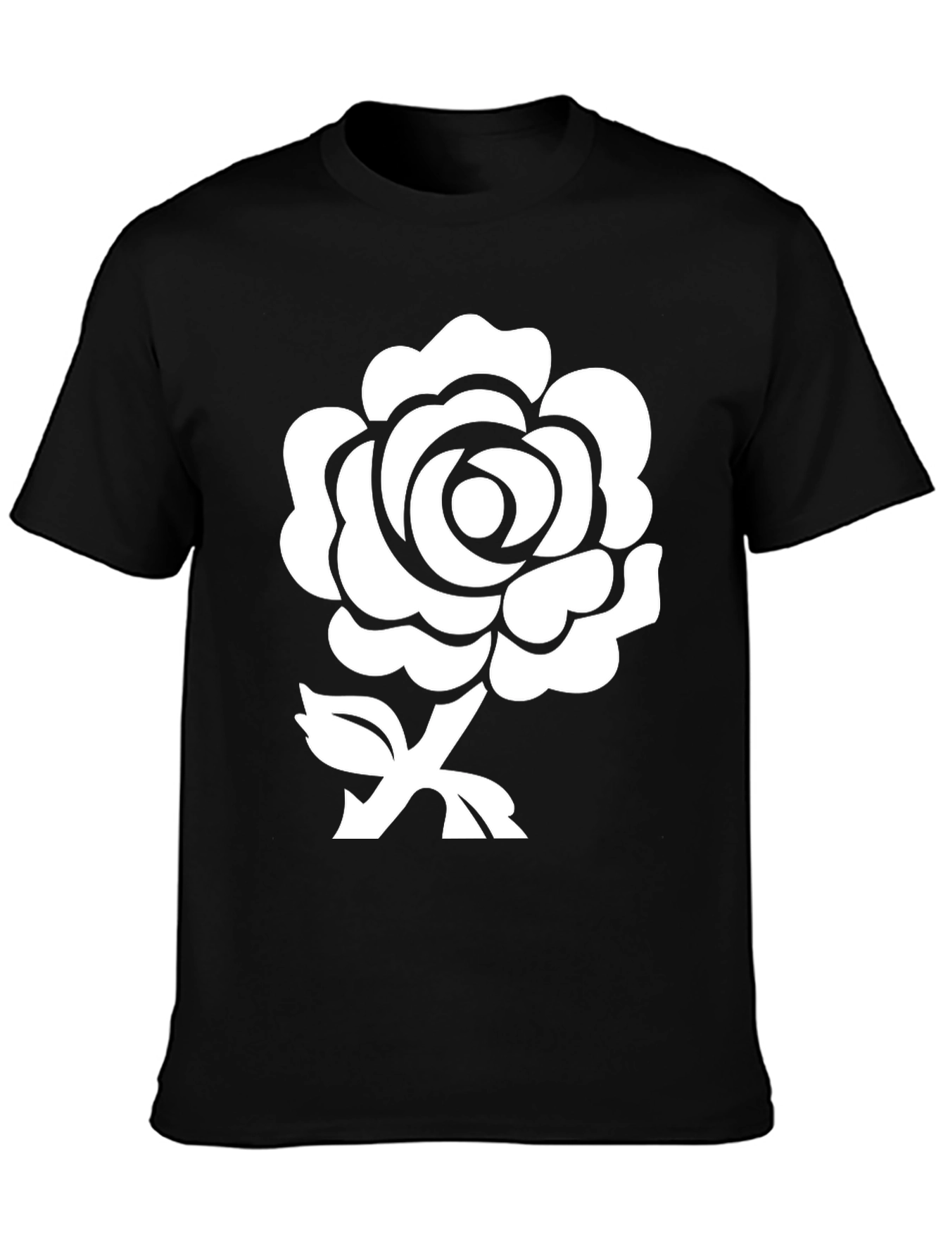 Rose Graphic Black T-Shirt