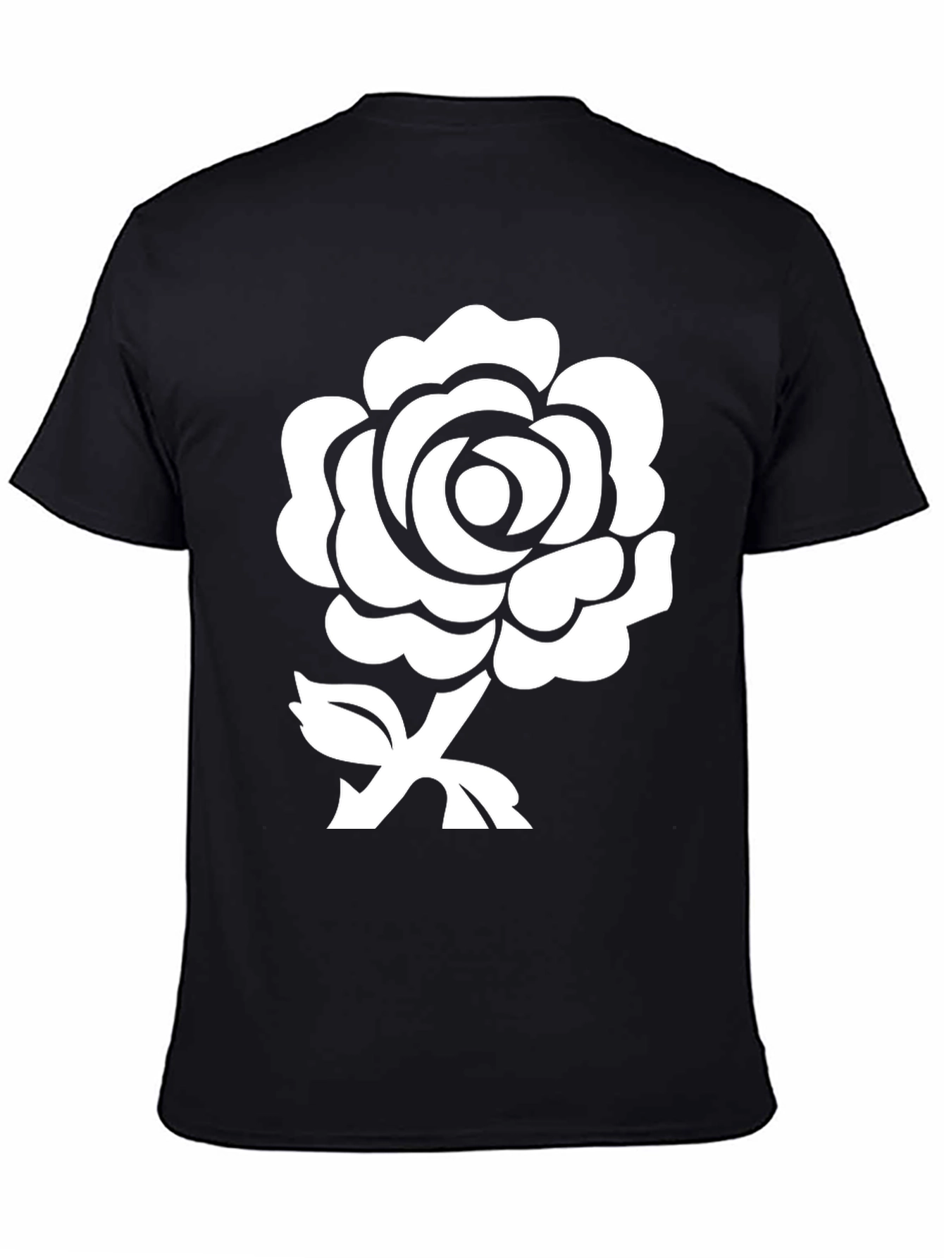 Rose Graphic Black T-Shirt