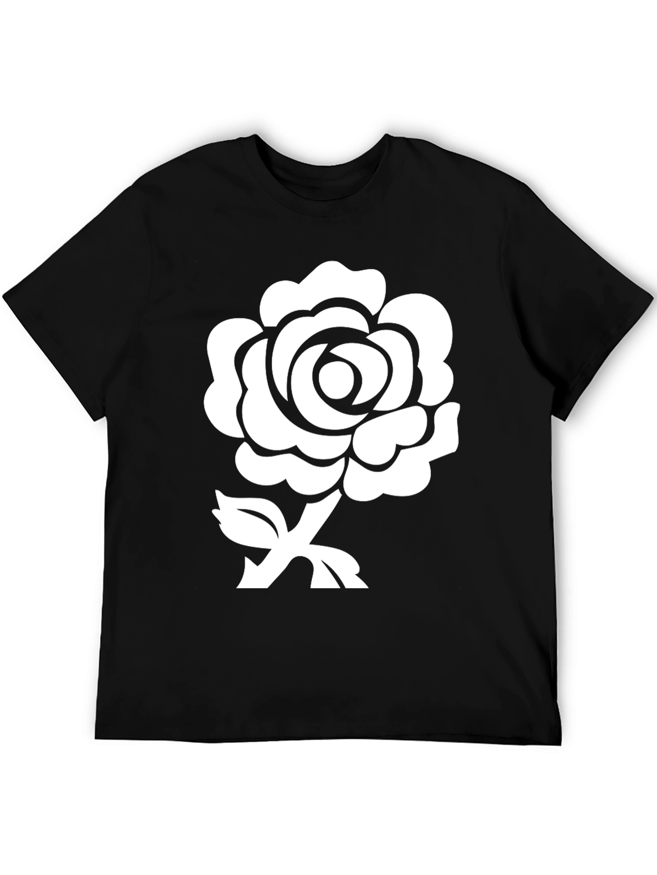 Rose Graphic Black T-Shirt