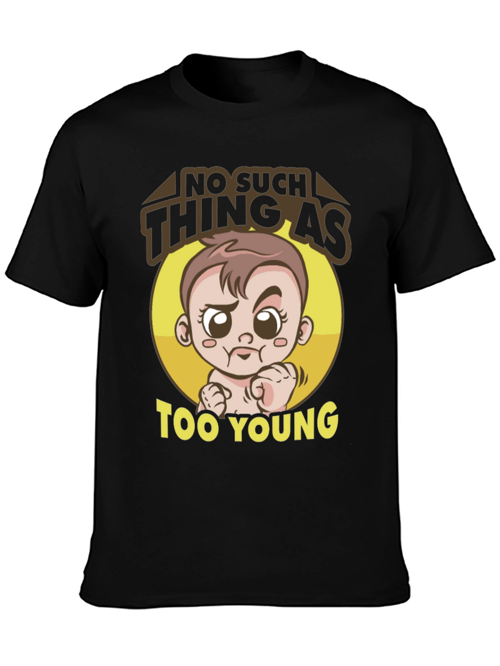 Funny Baby Graphic Tee - Too Young T-Shirt