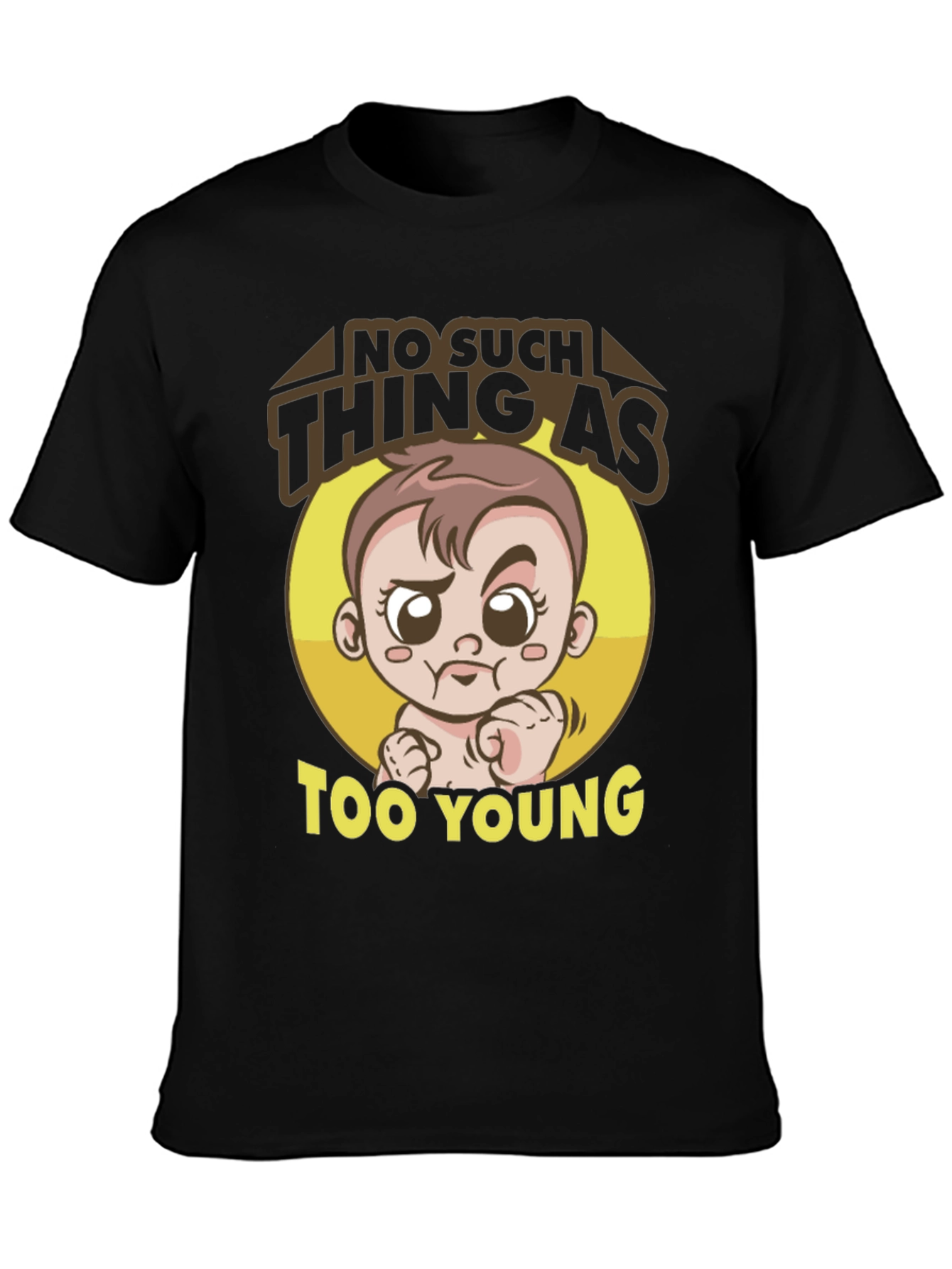 Funny Baby Graphic Tee - Too Young T-Shirt