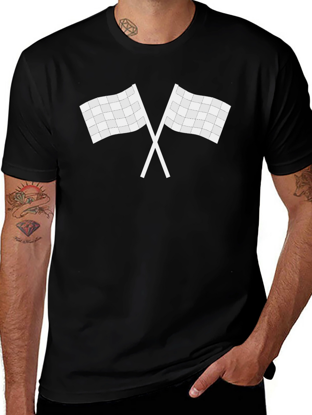 Checkered Flag Graphic Tee - Racing Fan T-Shirt