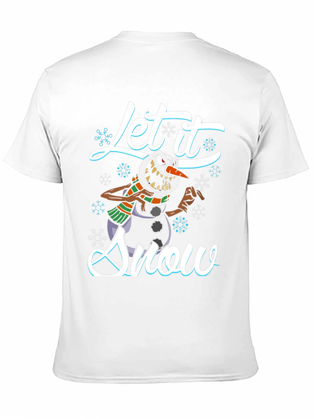 Evil Snowman Let it Snow Black T-Shirt