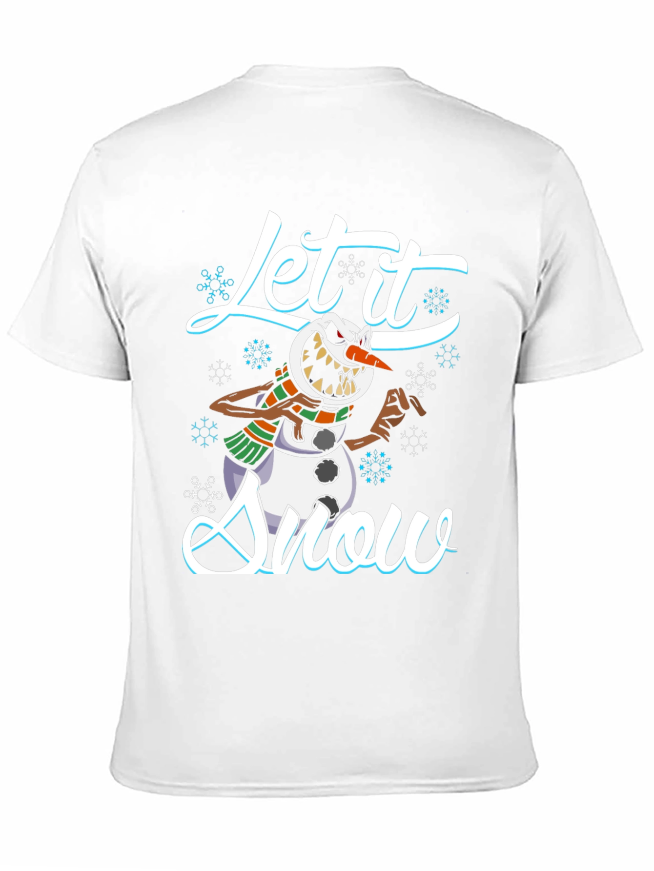 Evil Snowman Let it Snow Black T-Shirt