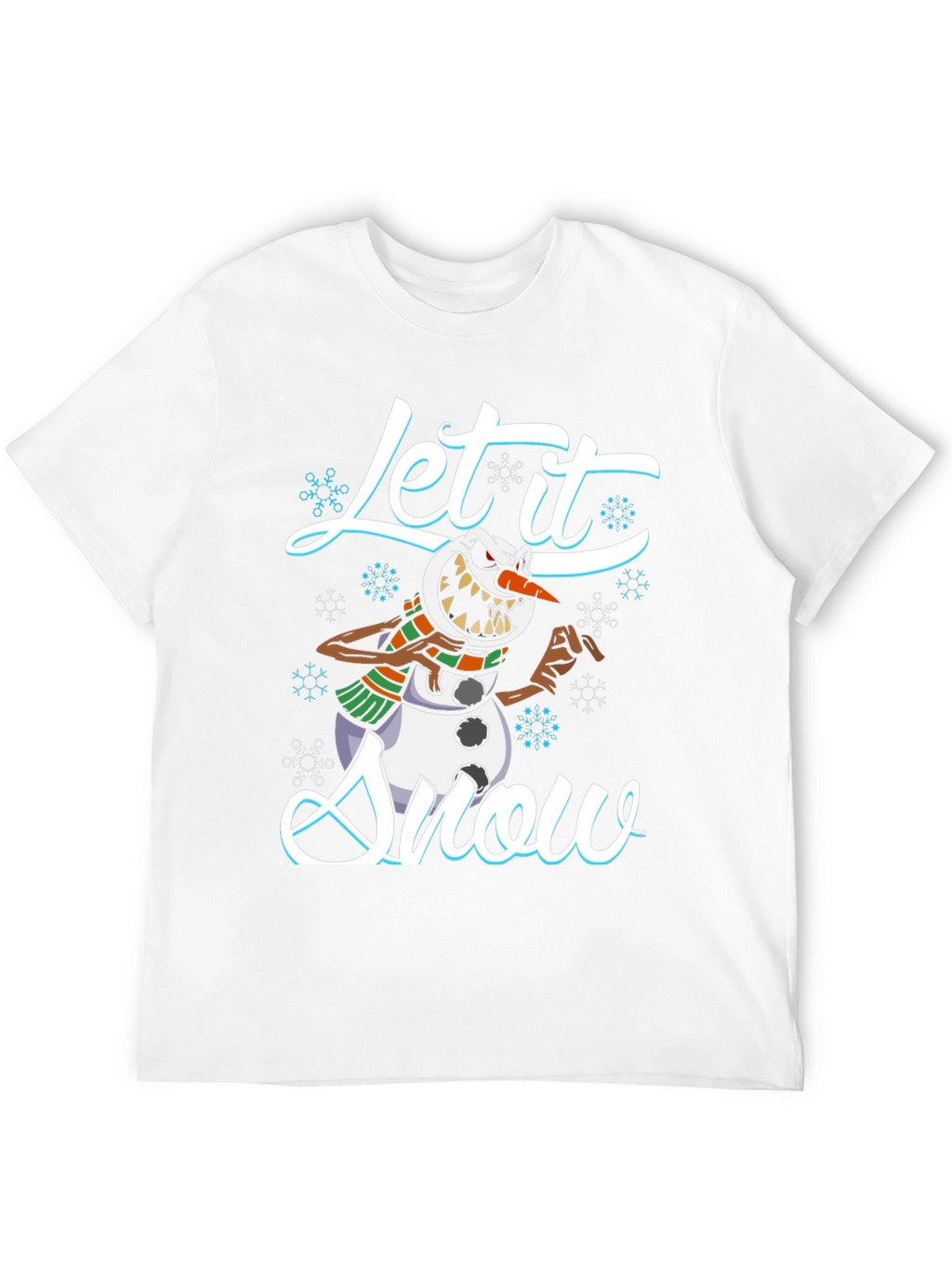 Evil Snowman Let it Snow Black T-Shirt