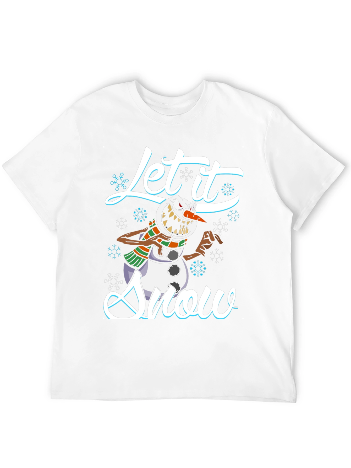 Evil Snowman Let it Snow Black T-Shirt