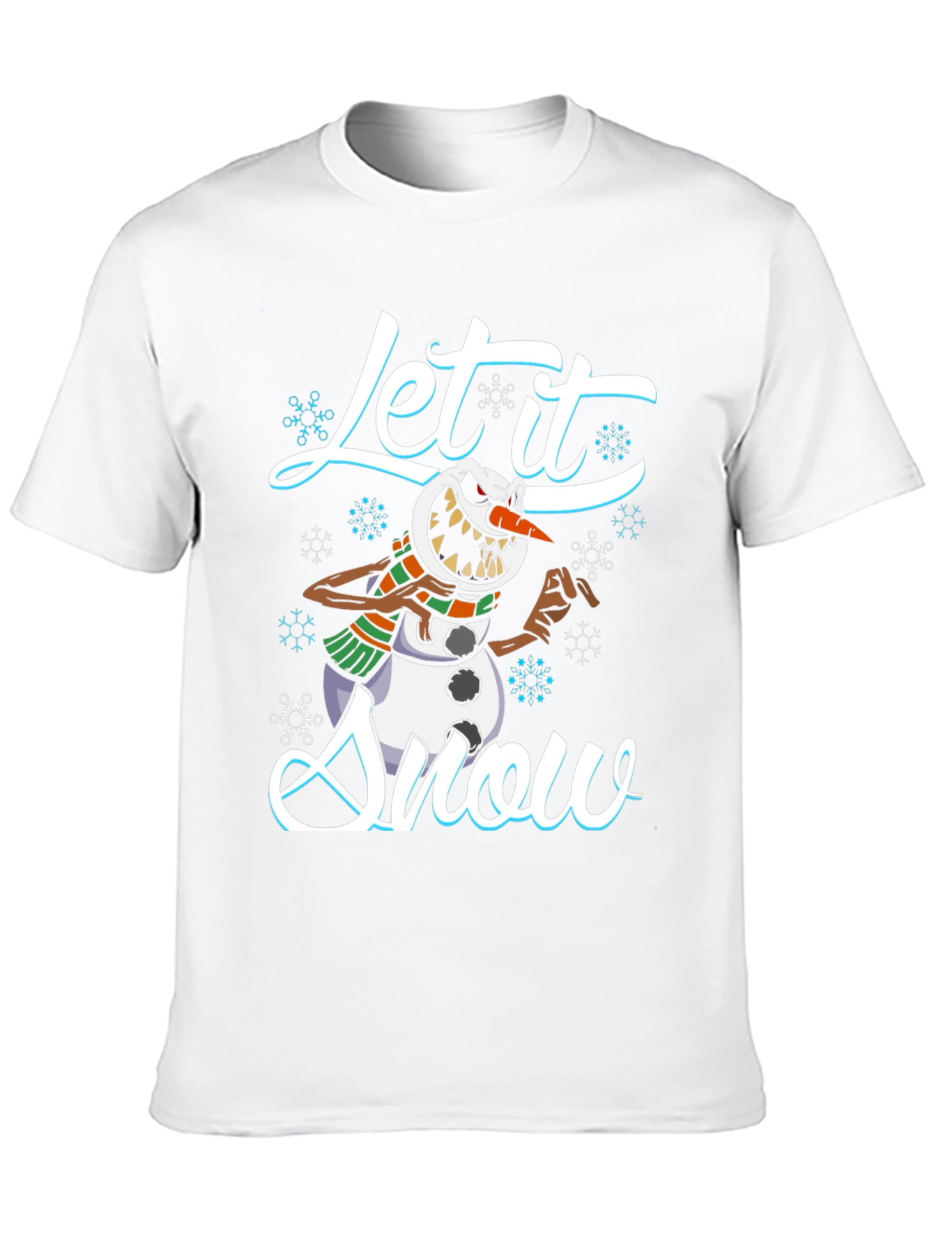 Evil Snowman Let it Snow Black T-Shirt