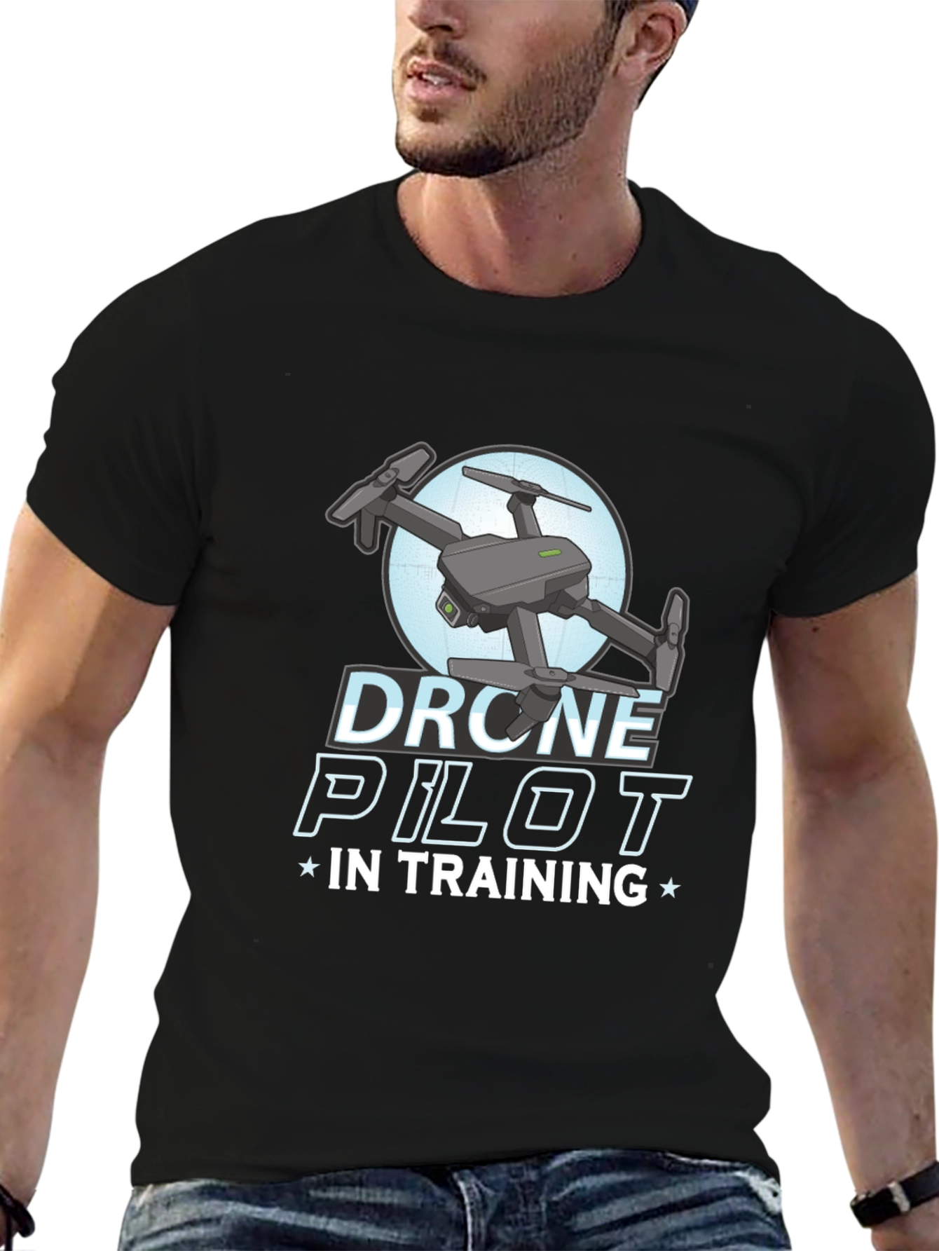 Drone Pilot in Training Black T-Shirt