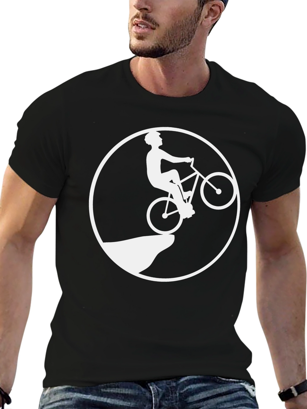 Mountain Biker T-Shirt - Black Graphic Tee