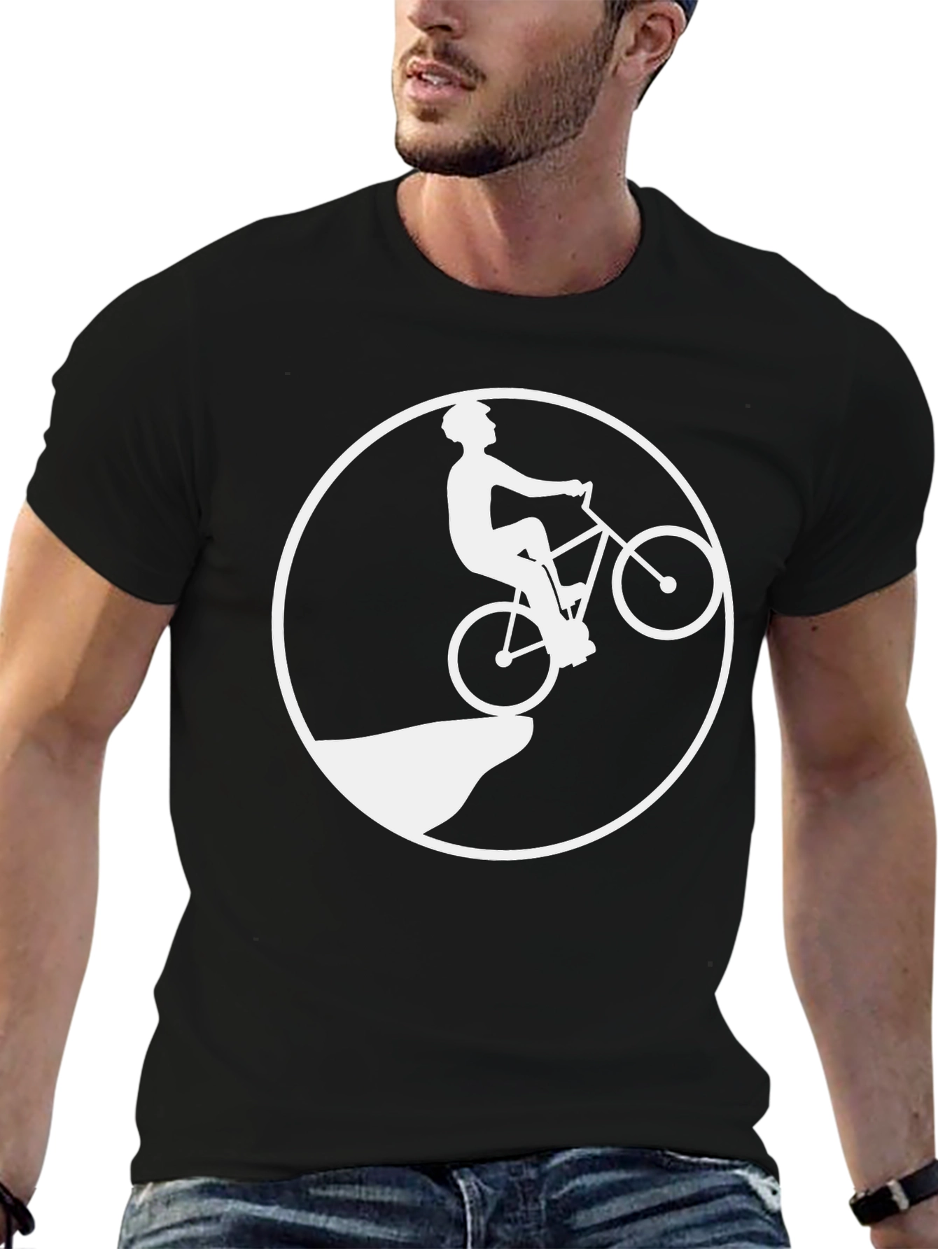 Mountain Biker T-Shirt - Black Graphic Tee