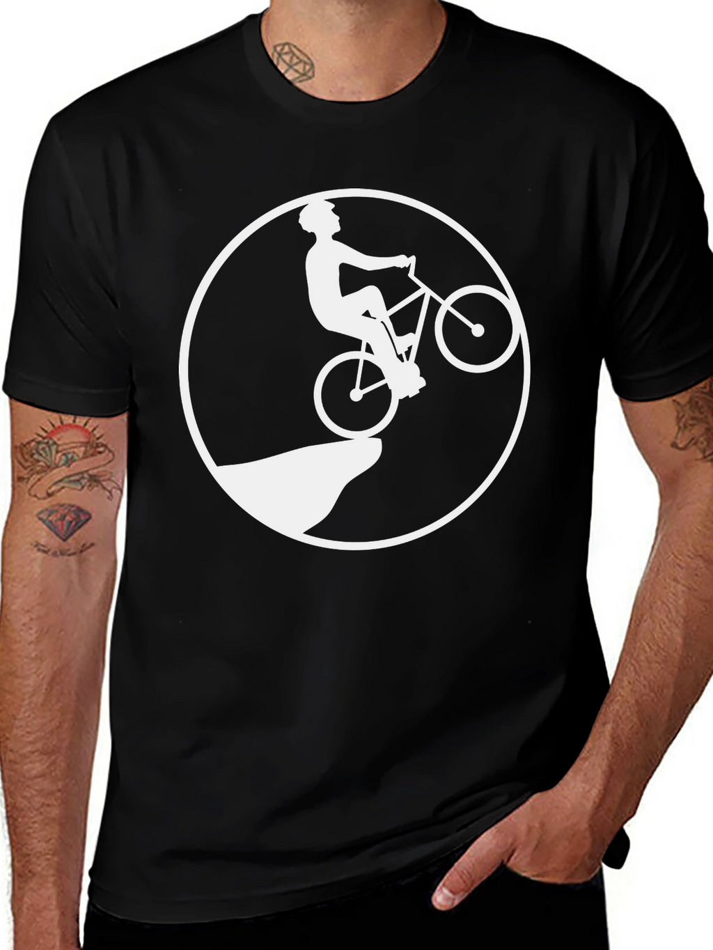 Mountain Biker T-Shirt - Black Graphic Tee