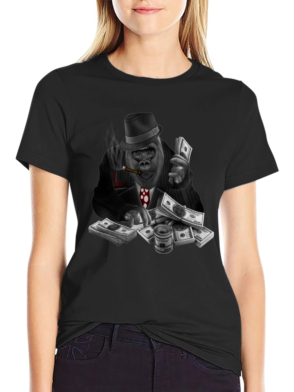 Gorilla Gangster Graphic Tee - Black