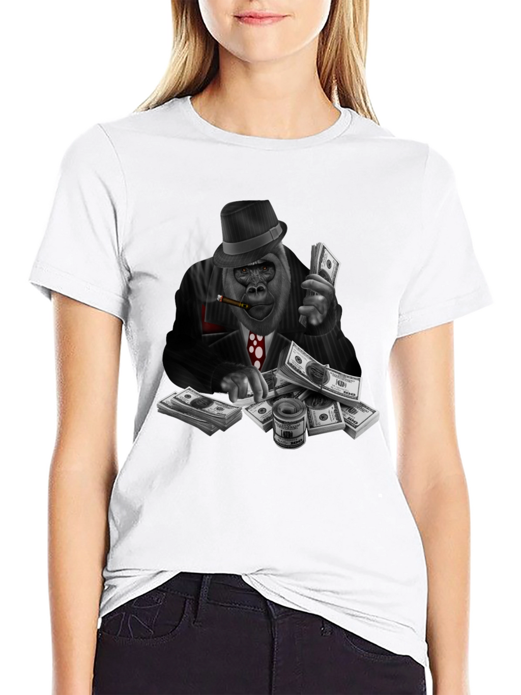 Gorilla Gangster Graphic Tee - Black