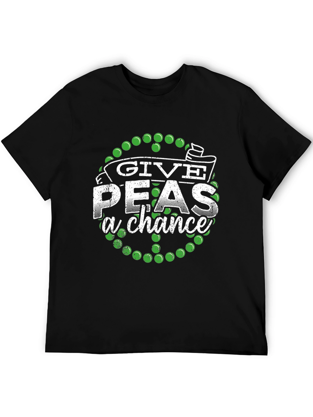 Give Peas a Chance Graphic Tee - Black
