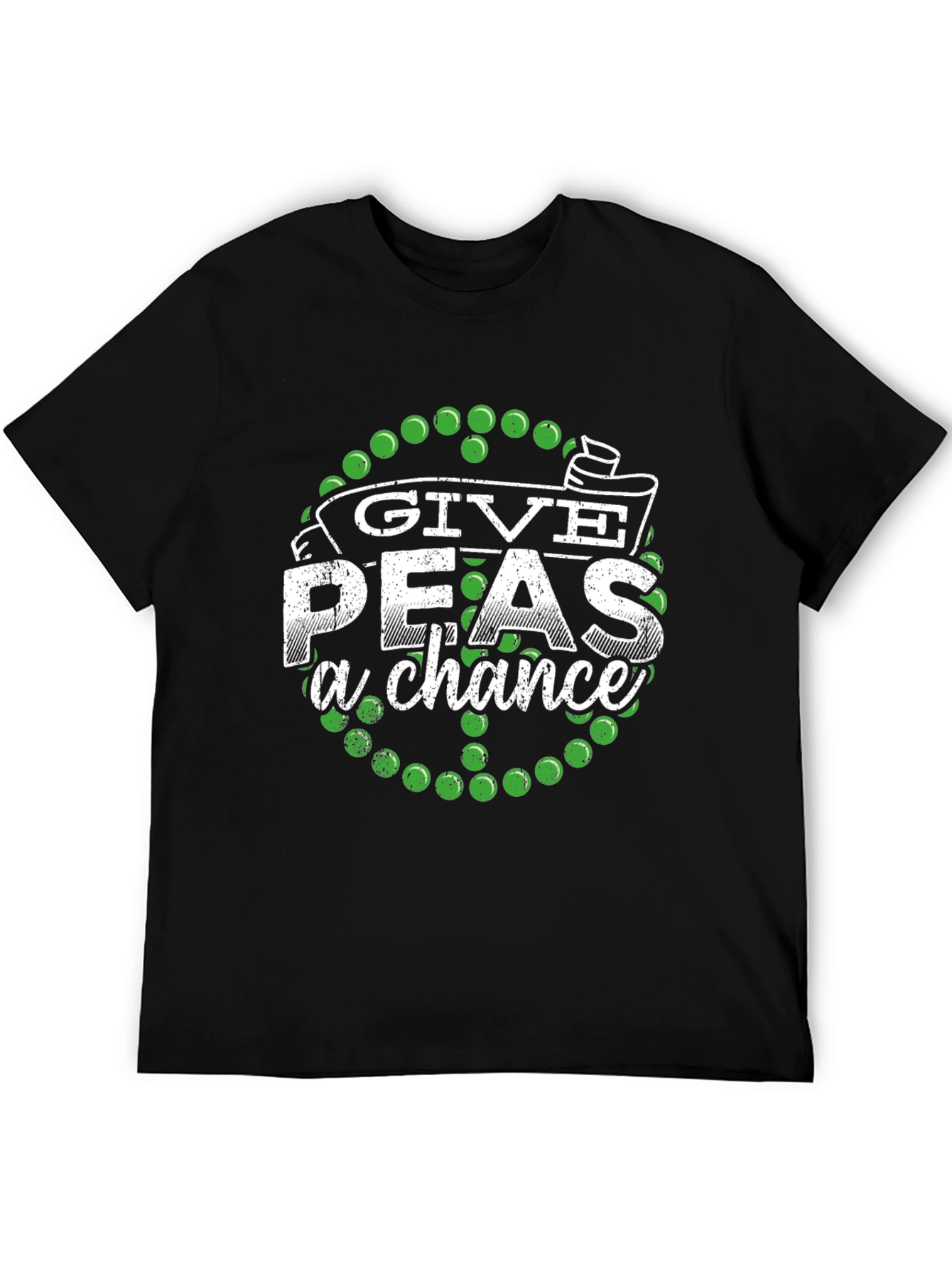 Give Peas a Chance Graphic Tee - Black