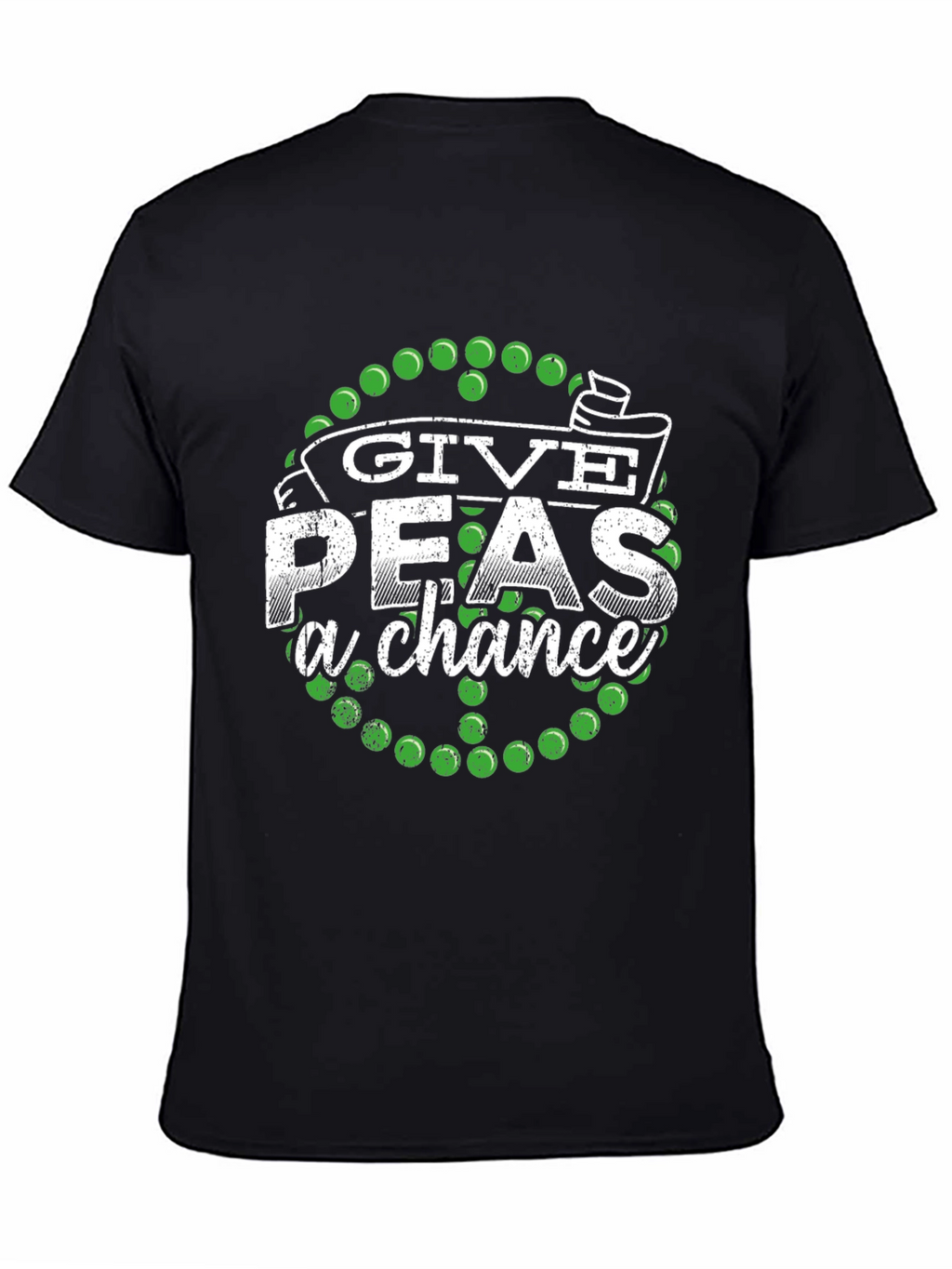 Give Peas a Chance Graphic Tee - Black