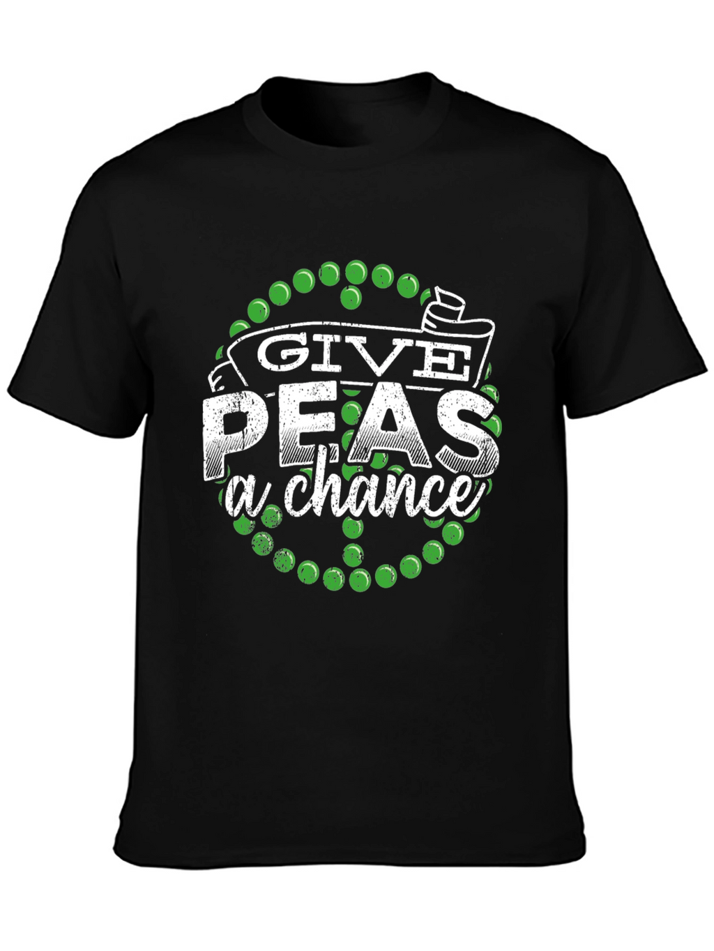 Give Peas a Chance Graphic Tee - Black