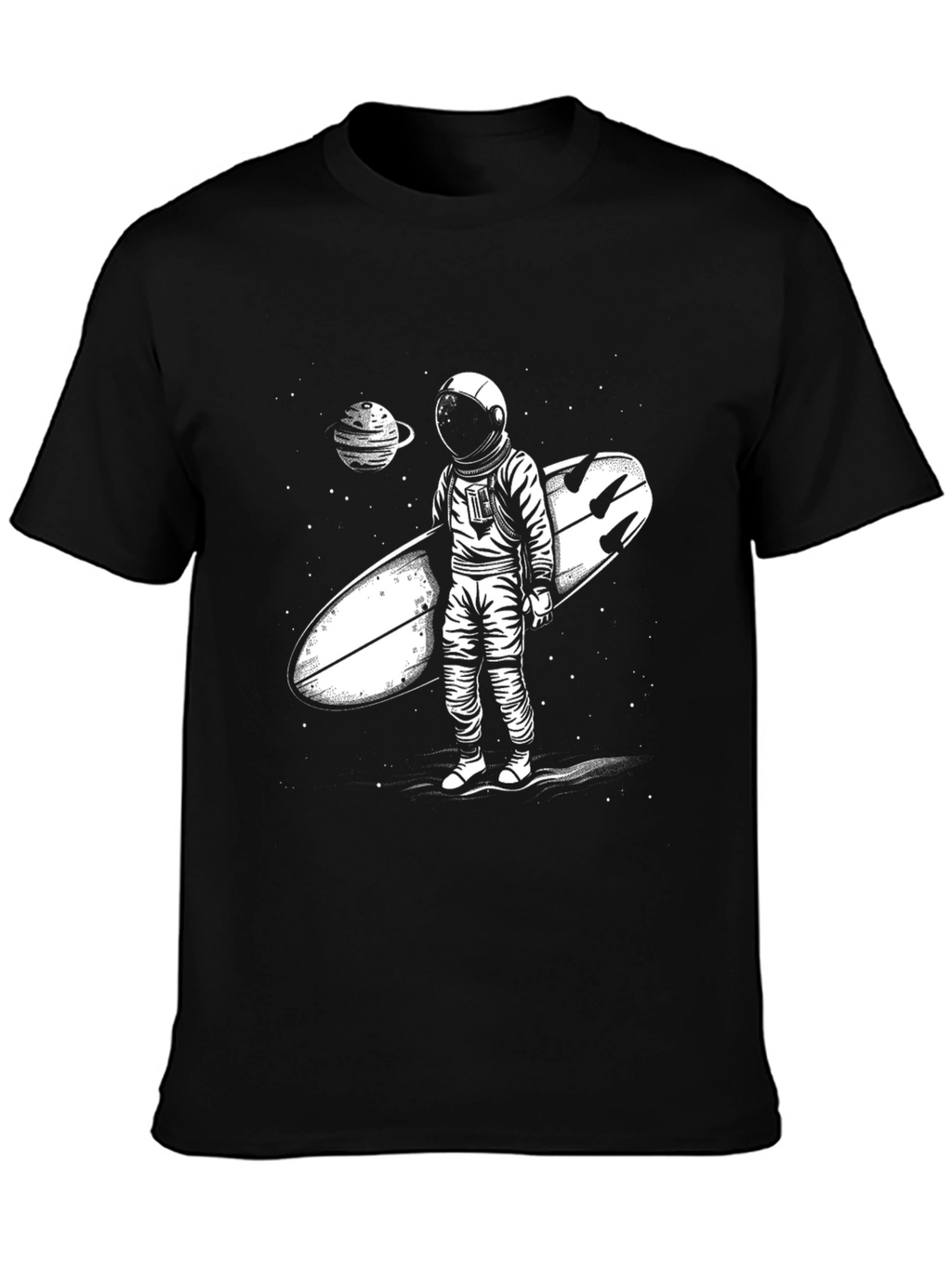 Astronaut Surfer Graphic Tee - Space Adventure T-Shirt