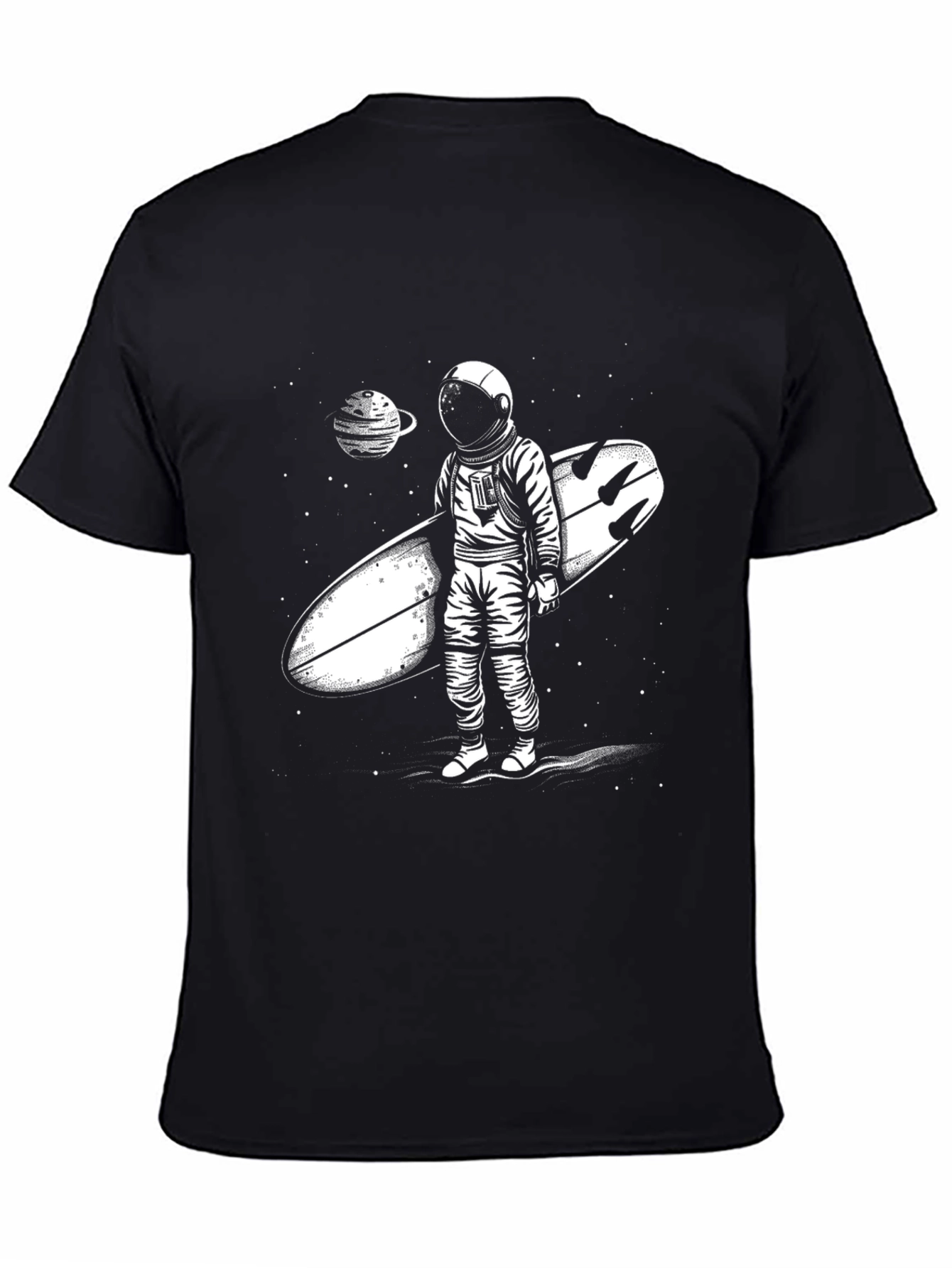 Astronaut Surfer Graphic Tee - Space Adventure T-Shirt