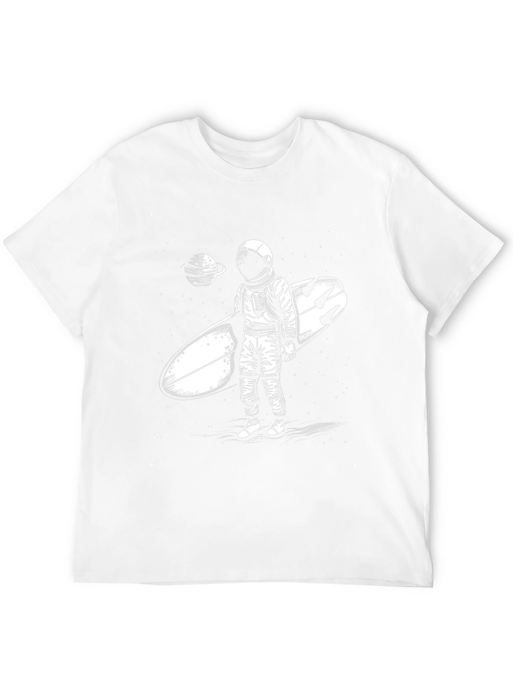 Astronaut Surfer Graphic Tee - Space Adventure T-Shirt