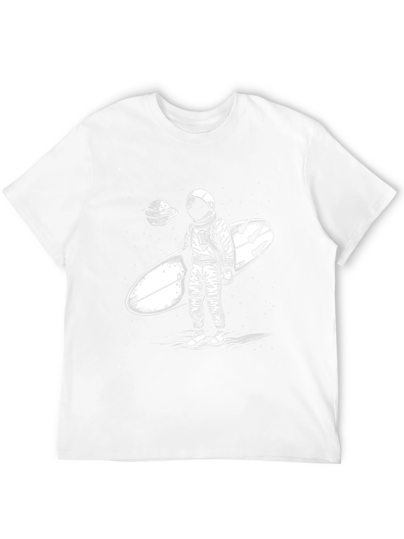 Astronaut Surfer Graphic Tee - Space Adventure T-Shirt