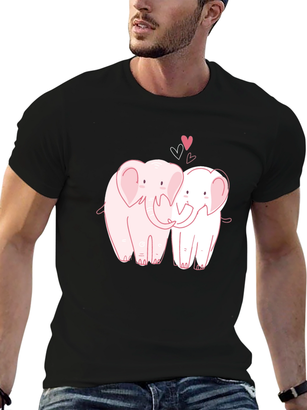 Elephant Love T-Shirt - Sweet Couple Design