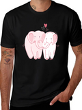 Elephant Love T-Shirt - Sweet Couple Design