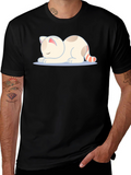 Cute Cat Nap T-Shirt - Soft & Stylish
